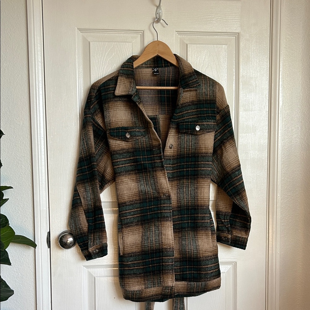 Windsor Teal and Brown Plaid Jacket